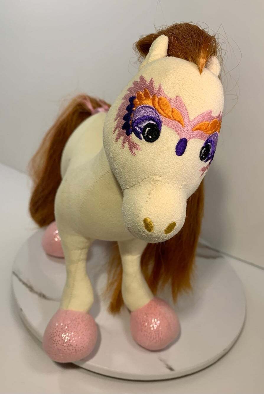 Manhattan Toy Co Groovy Girls Beige Horse Red Mane plush toy